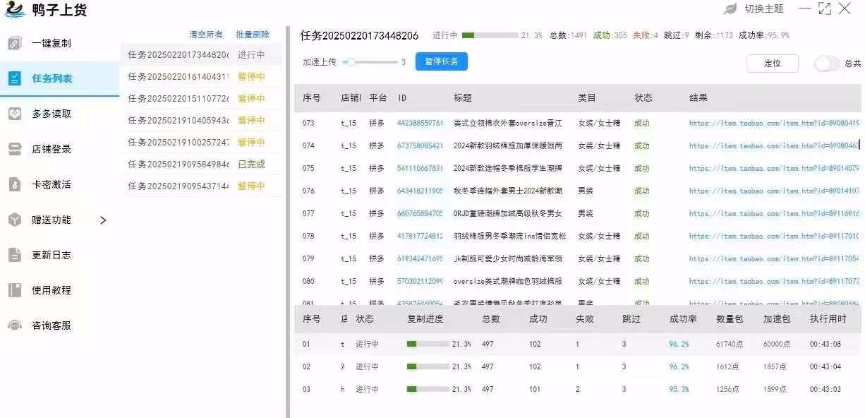 鸭子上货