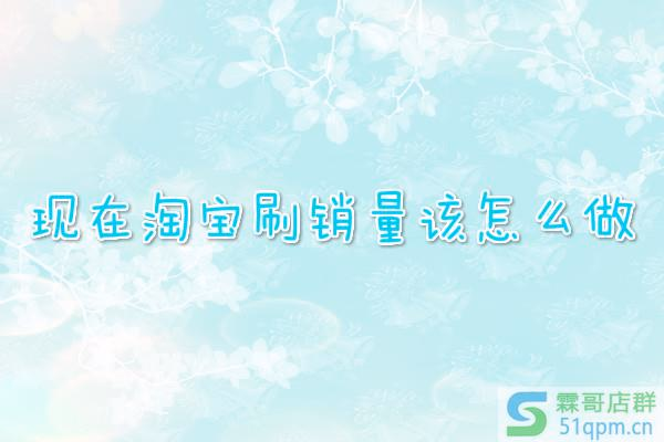 现在淘宝刷销量该怎么做？