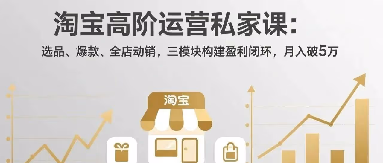淘宝蓝海选品课，月入5万实战指南