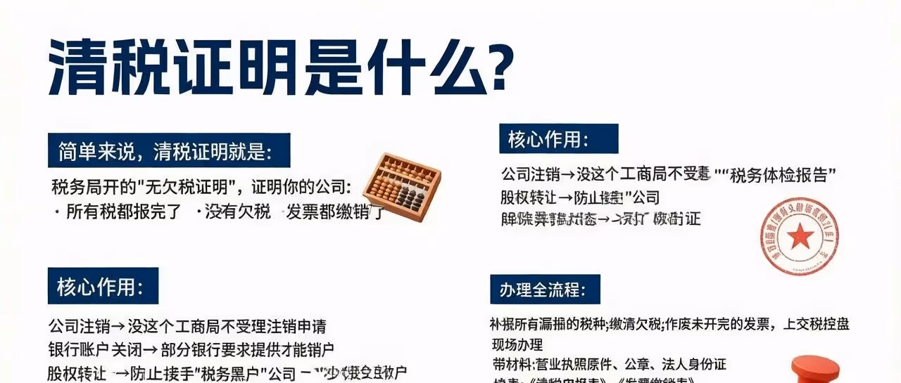 老板财税小知识｜一文搞懂清税证明，注销避坑必看~