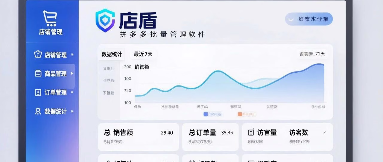 店盾：拼多多批量管理软件，多店集中管控，违规检测 + 数据看板