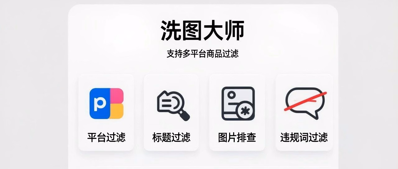 洗图大师-多平台商品过滤，违规词图片一键排查
