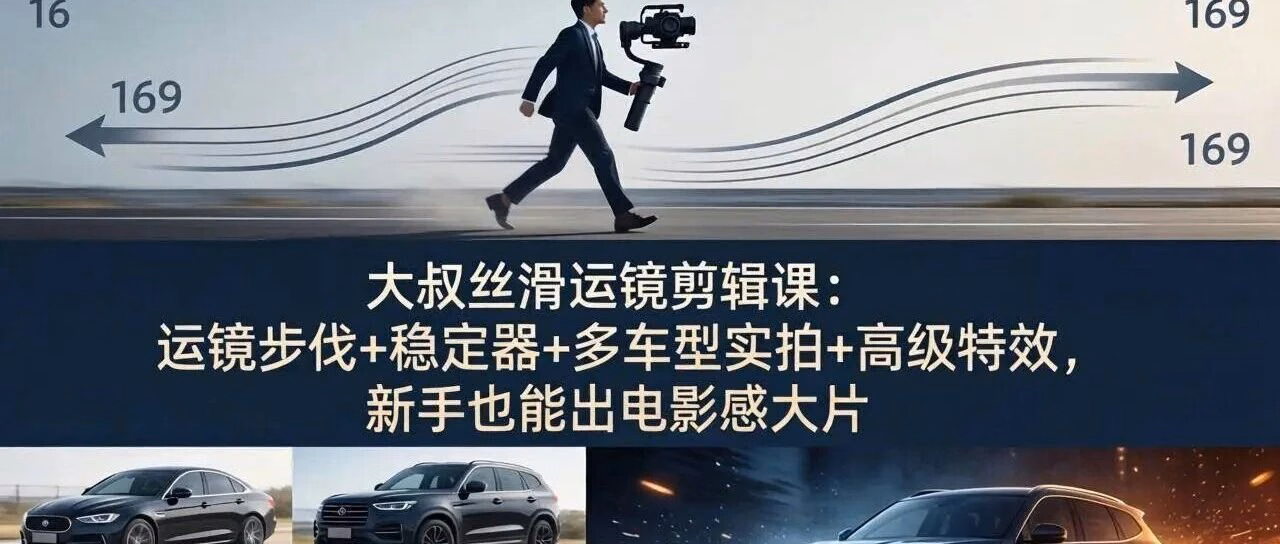 大叔丝滑运镜课：新手秒变电影感大片