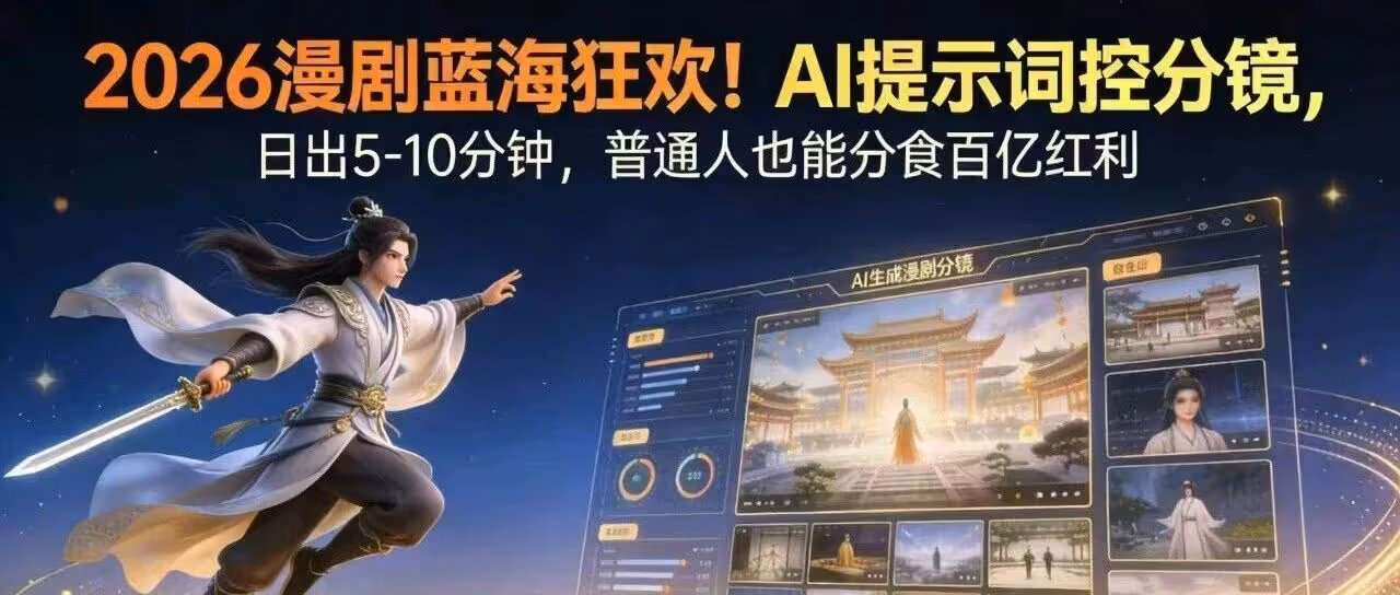 AI 控分镜做漫剧，普通人月入过万附教程