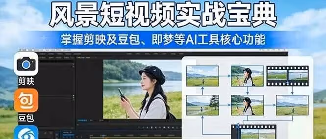 AI+剪辑，轻松打造爆款风景短视频