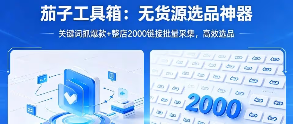 茄子工具箱：无货源选品一键爆款整店采集