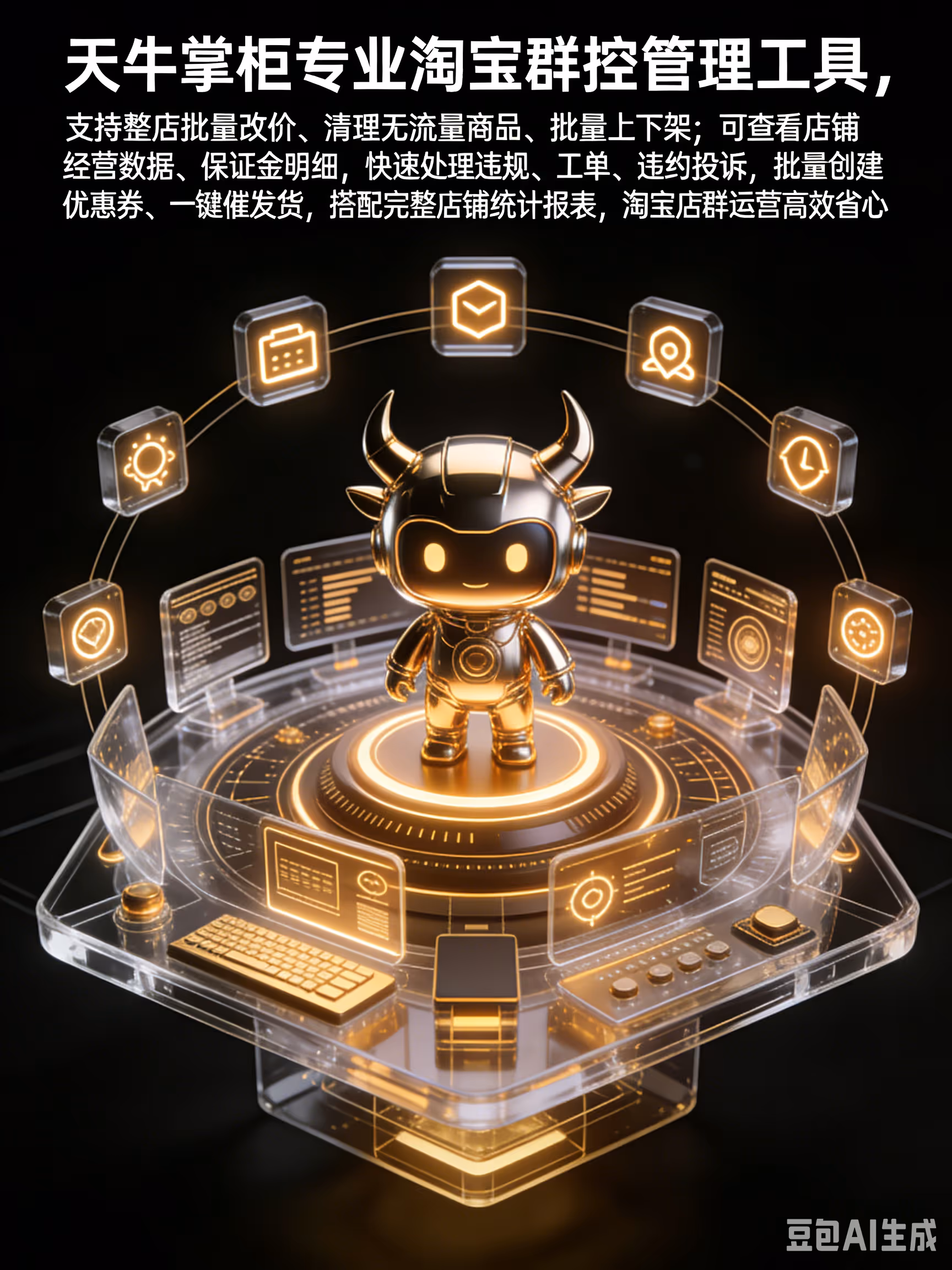 天牛掌柜：批量管理淘宝店铺，数据违规售后