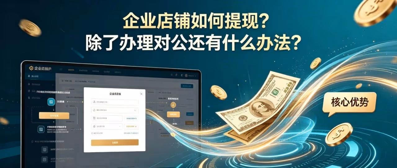 企业店铺如何提现？除了办理对公还有什么办法？虚拟账户提现，快速办理，没有年费，额度高，执照异常也能开户
