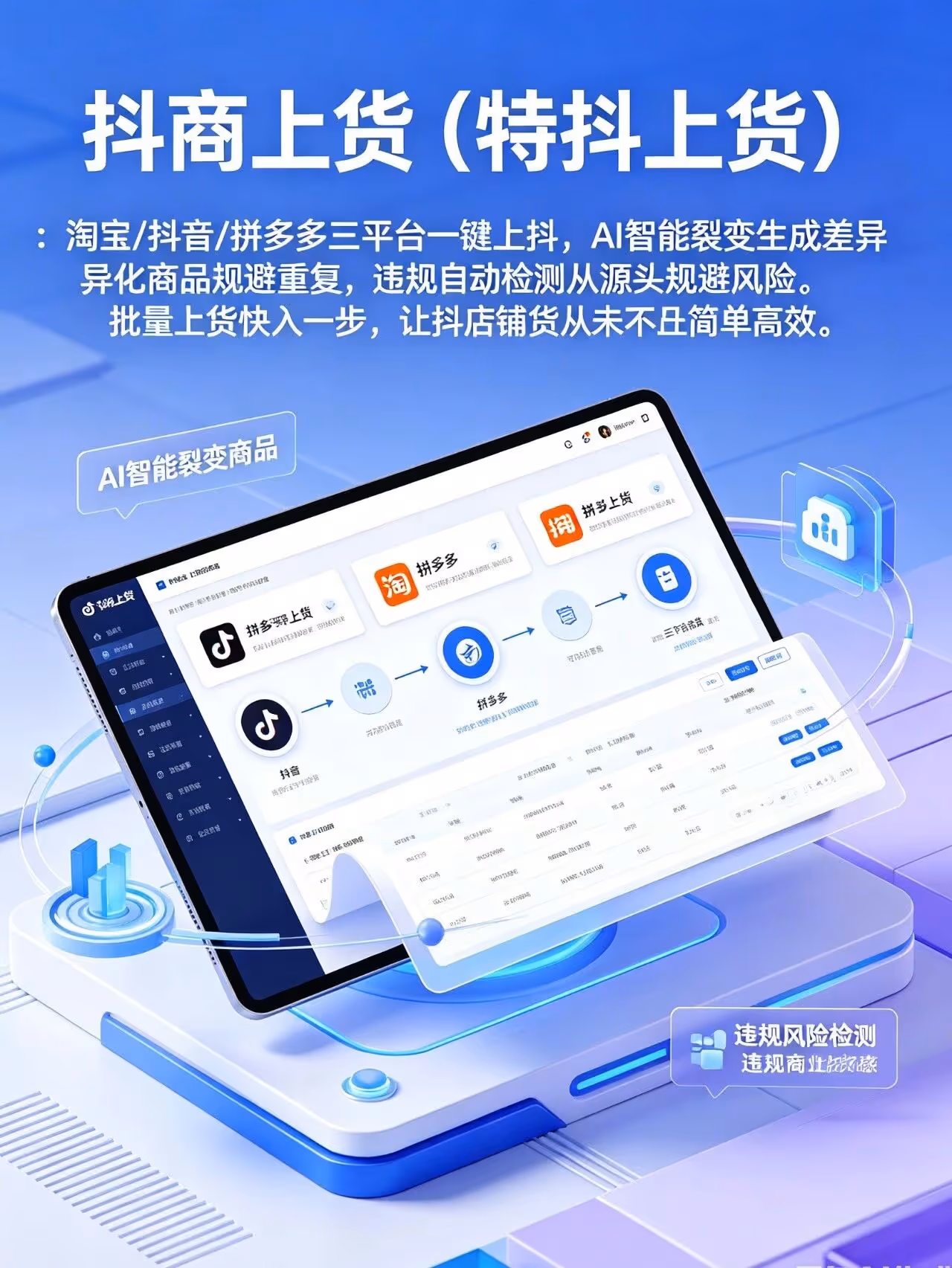 抖商上货：抖店批量铺货快人一步，违规检测