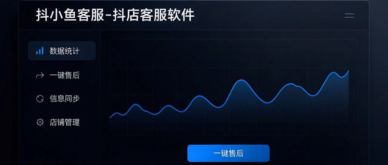 抖小鱼客服-抖店客服软件-数据统计-一键售后-信息同步-店铺管理等